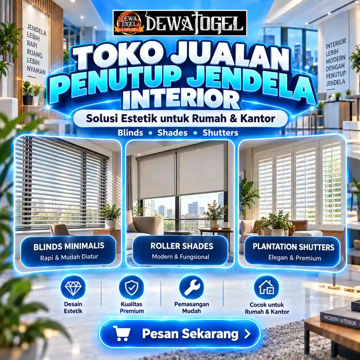 DEWATOGEL Grosir Penutup Jendela Aesthetic Model Terbaru Termurah